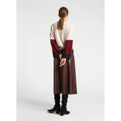 Xandres Pull à couleurs contrastées avec col en V-Femme Xandres Plus|Pulls & Cardigans