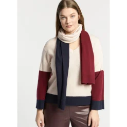 Xandres Pull à couleurs contrastées avec col en V-Femme Xandres Plus|Pulls & Cardigans
