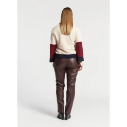 Xandres Pull à couleurs contrastées avec col en V-Femme Xandres Plus|Pulls & Cardigans