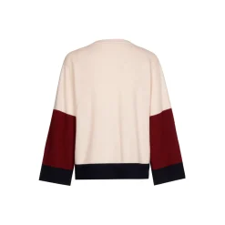 Xandres Pull à couleurs contrastées avec col en V-Femme Xandres Plus|Pulls & Cardigans