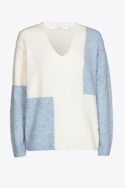 Xandres Pull à couleurs contrastées confectionné dans un mélange de laines-Femme Pulls & Cardigans