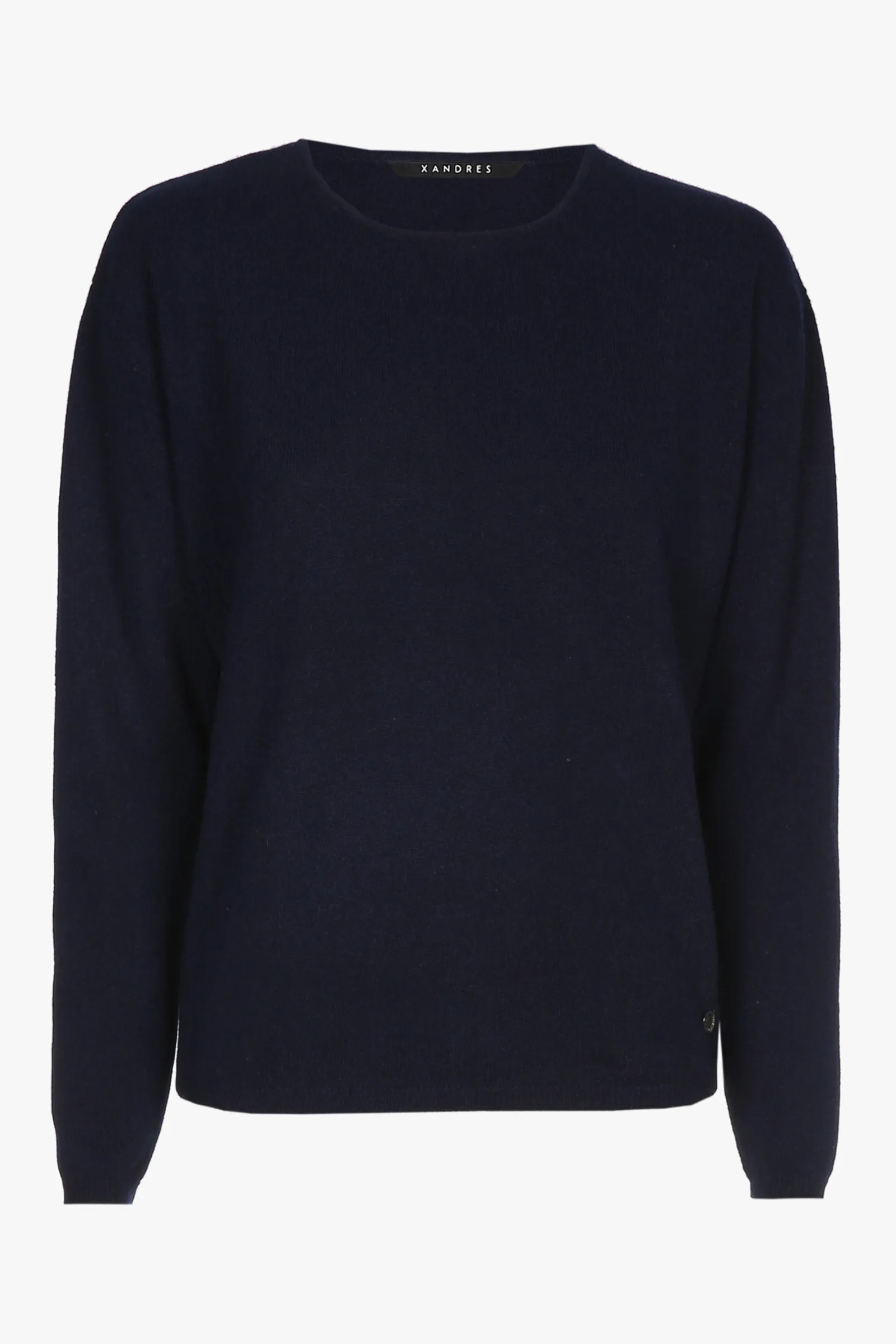 Xandres Pull en cachemire bleu marine à col rond-Femme Essentials|Pulls & Cardigans