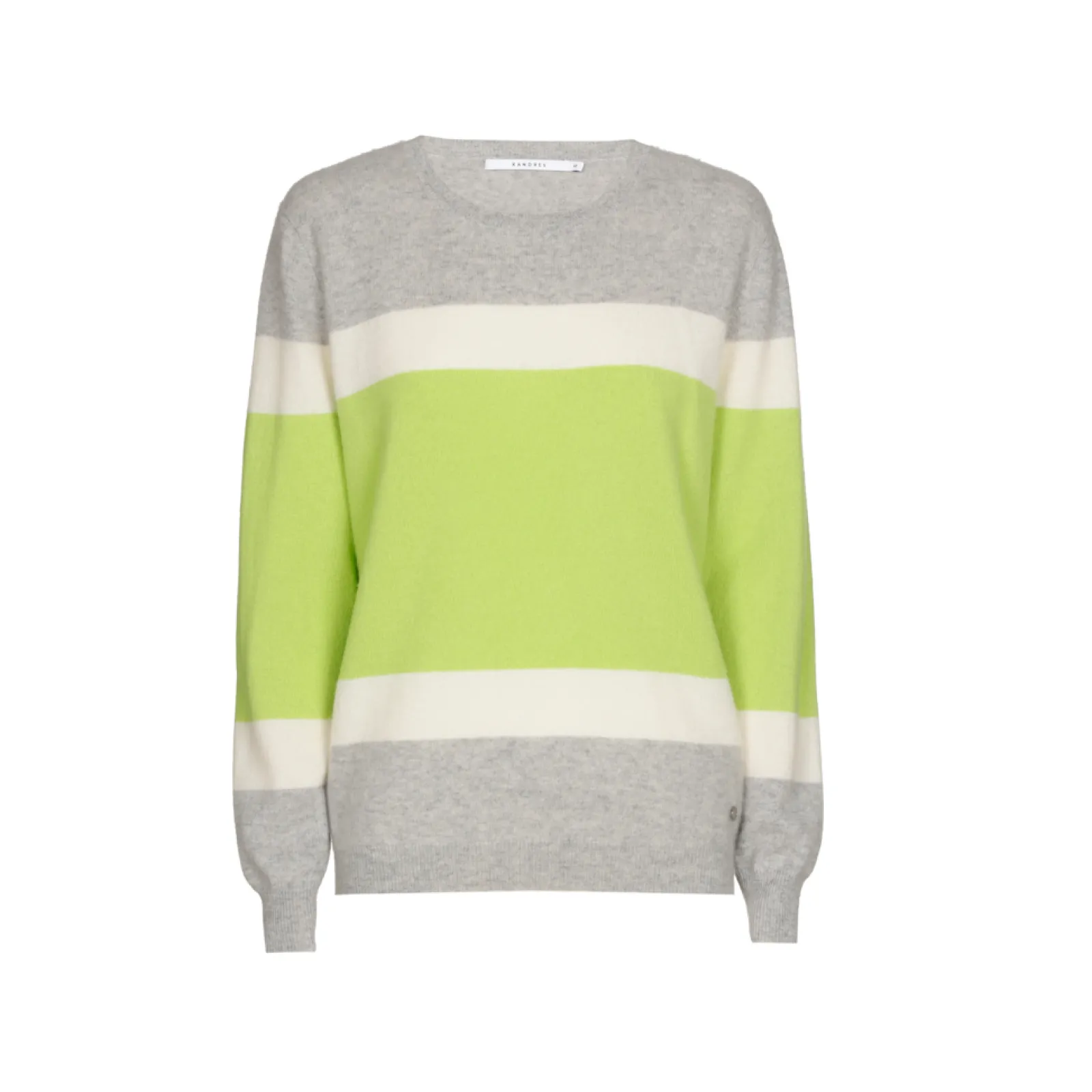 Xandres Pull en cachemire à couleurs contrastées-Femme Pulls & Cardigans