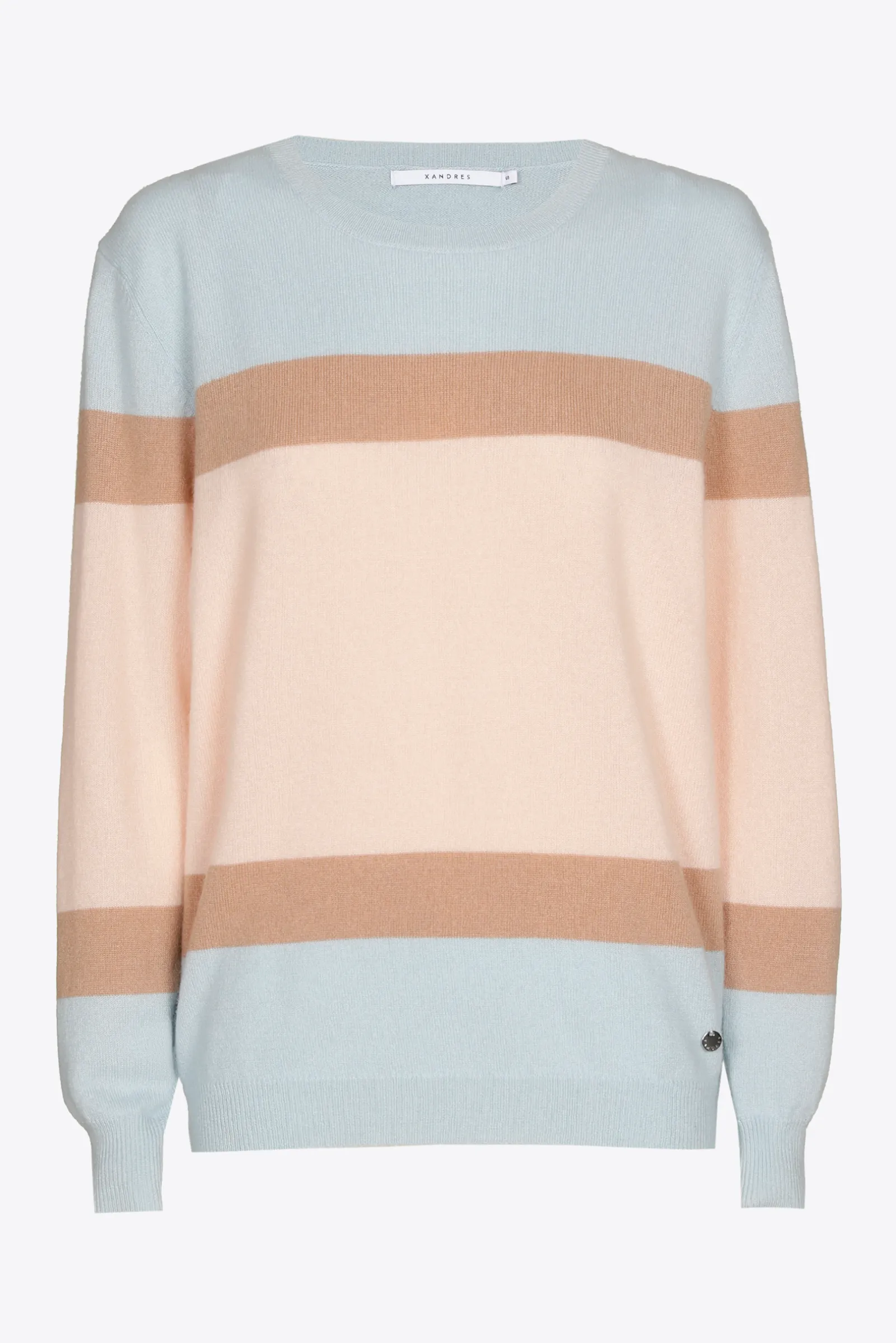 Xandres Pull en cachemire à couleurs contrastées-Femme Xandres Plus|Pulls & Cardigans