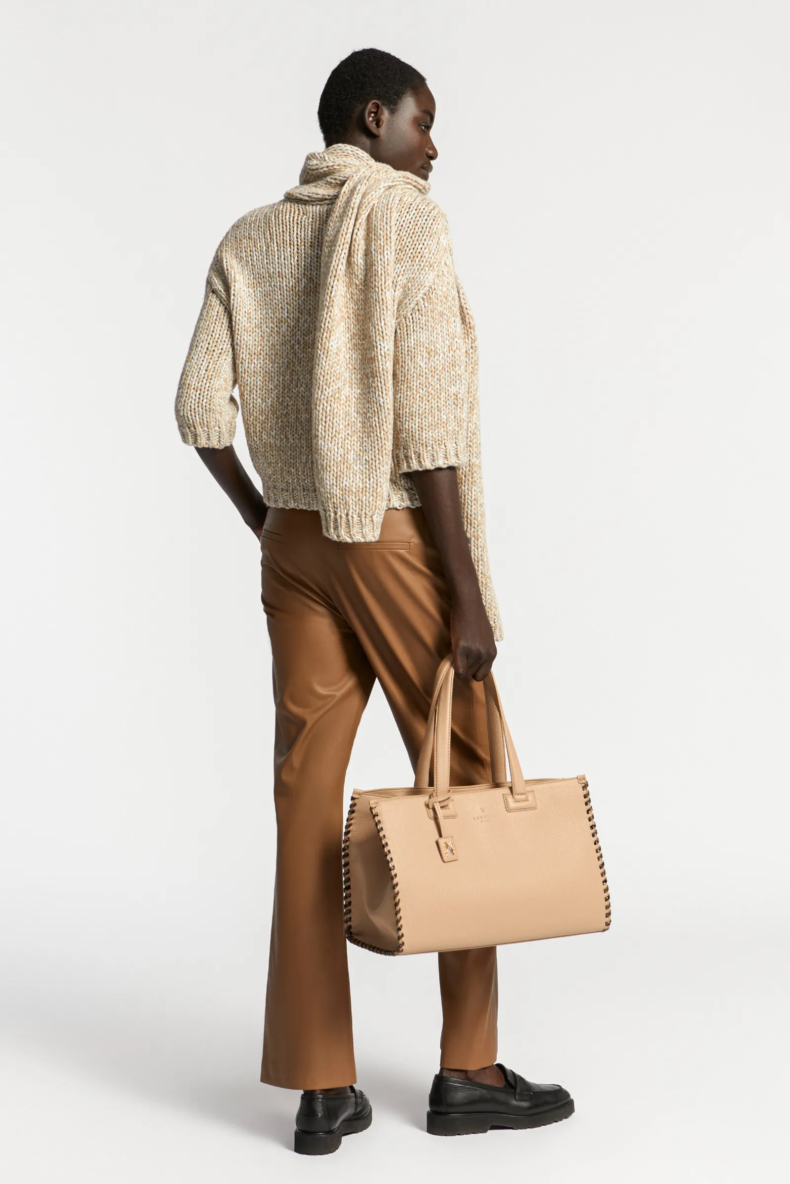 Xandres Pull en grosse maille avec fil doré-Femme Pulls & Cardigans