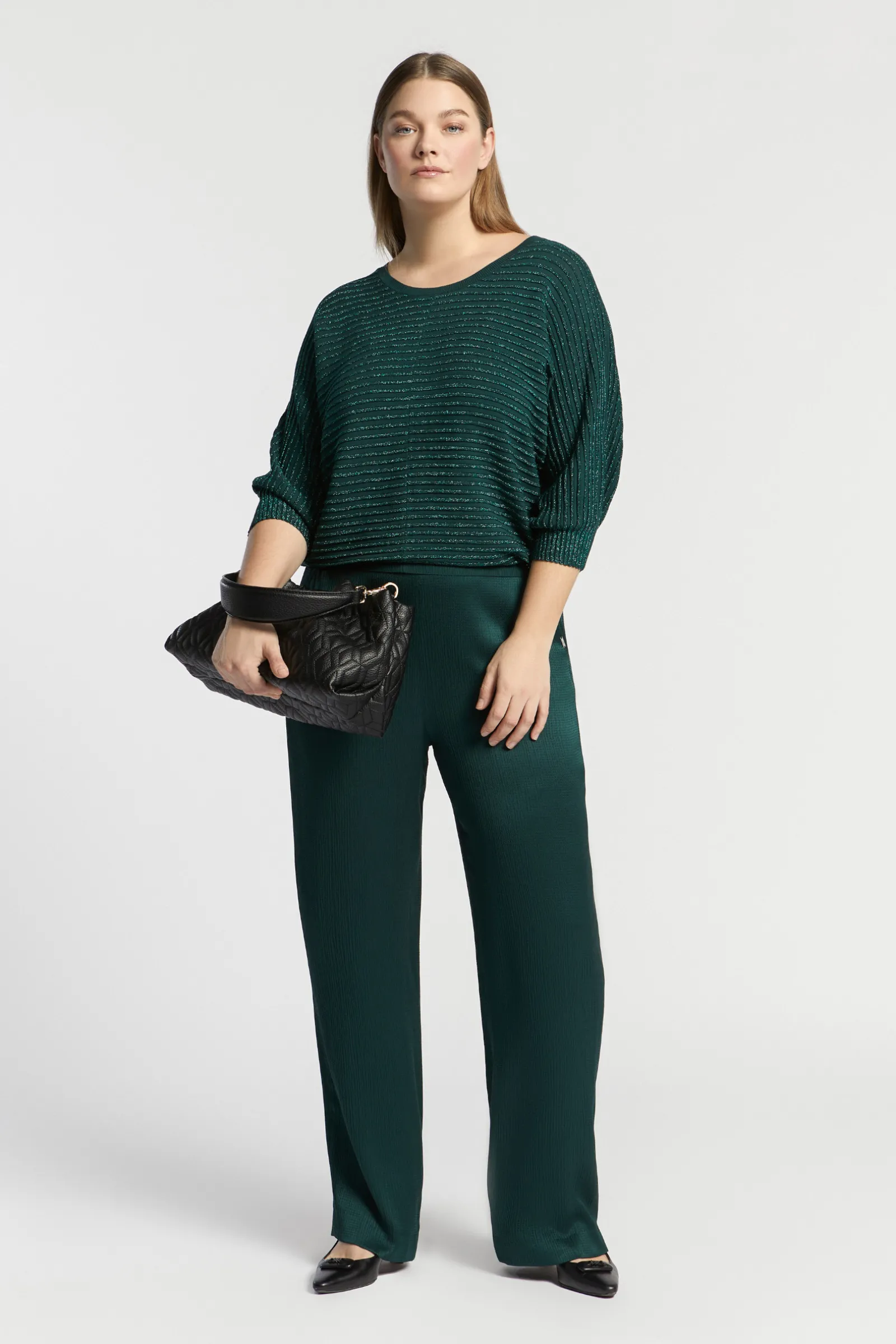 Xandres Pull en maille fantaisie agrémenté de lurex-Femme Xandres Plus|Pulls & Cardigans