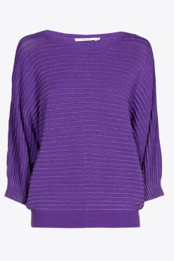 Xandres Pull en maille fantaisie agrémenté de lurex-Femme Xandres Plus|Pulls & Cardigans