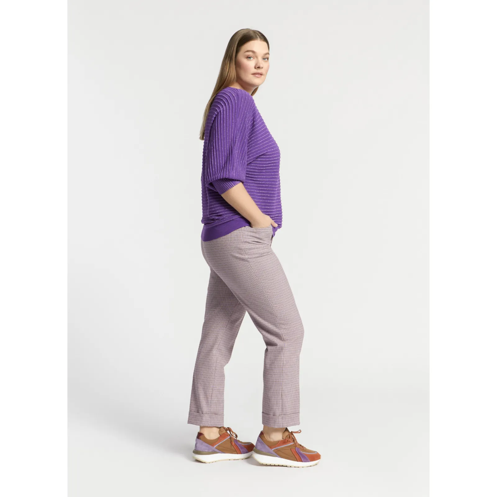 Xandres Pull en maille fantaisie agrémenté de lurex-Femme Xandres Plus|Pulls & Cardigans