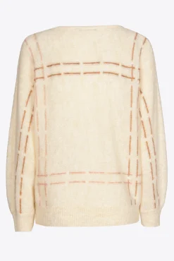 Xandres Pull en mohair avec rayures tricotées-Femme Xandres Plus|Pulls & Cardigans