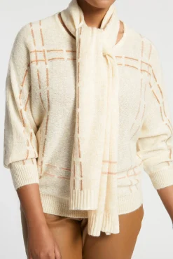 Xandres Pull en mohair avec rayures tricotées-Femme Xandres Plus|Pulls & Cardigans
