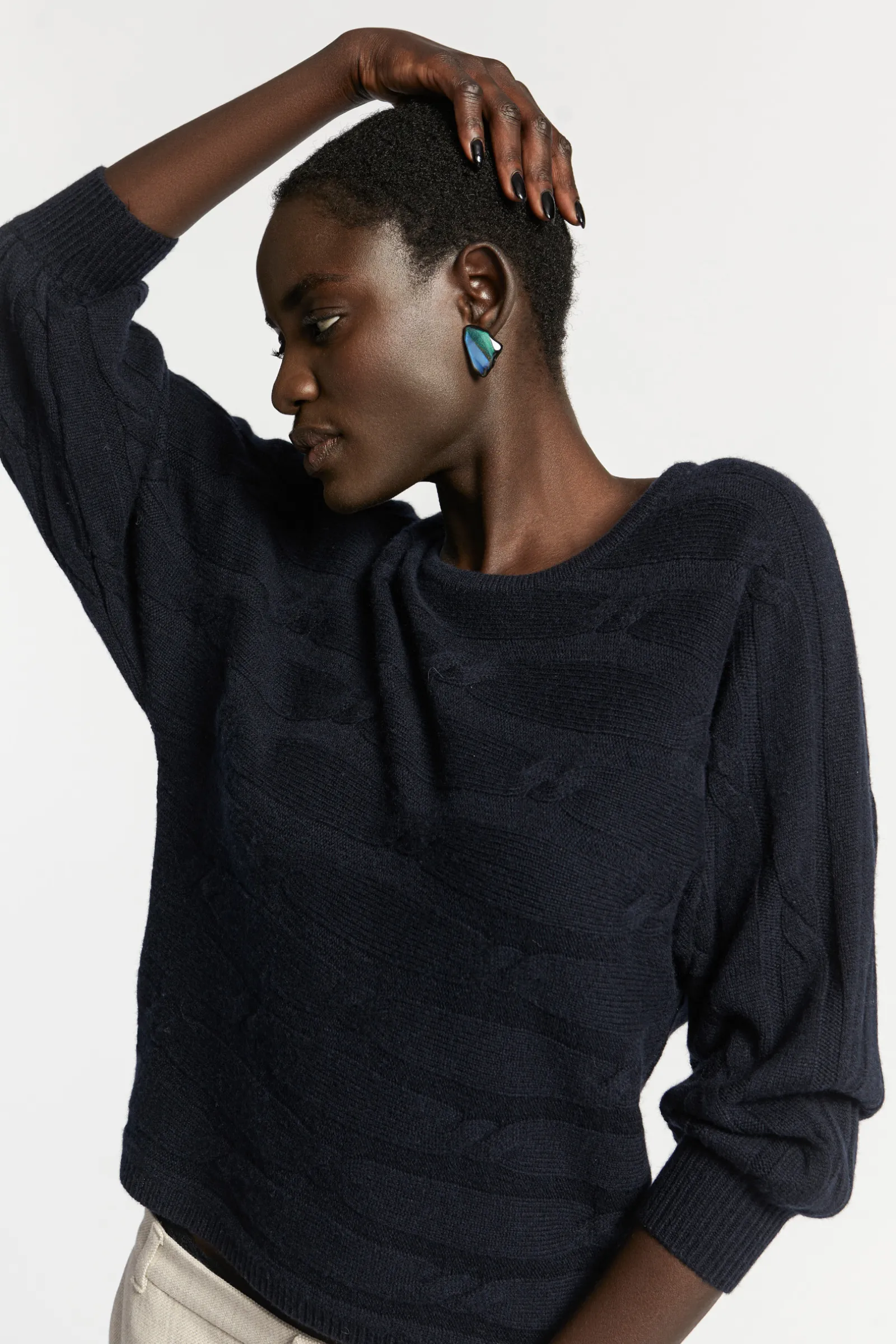Xandres Pull à torsades horizontales-Femme Xandres Plus|Pulls & Cardigans