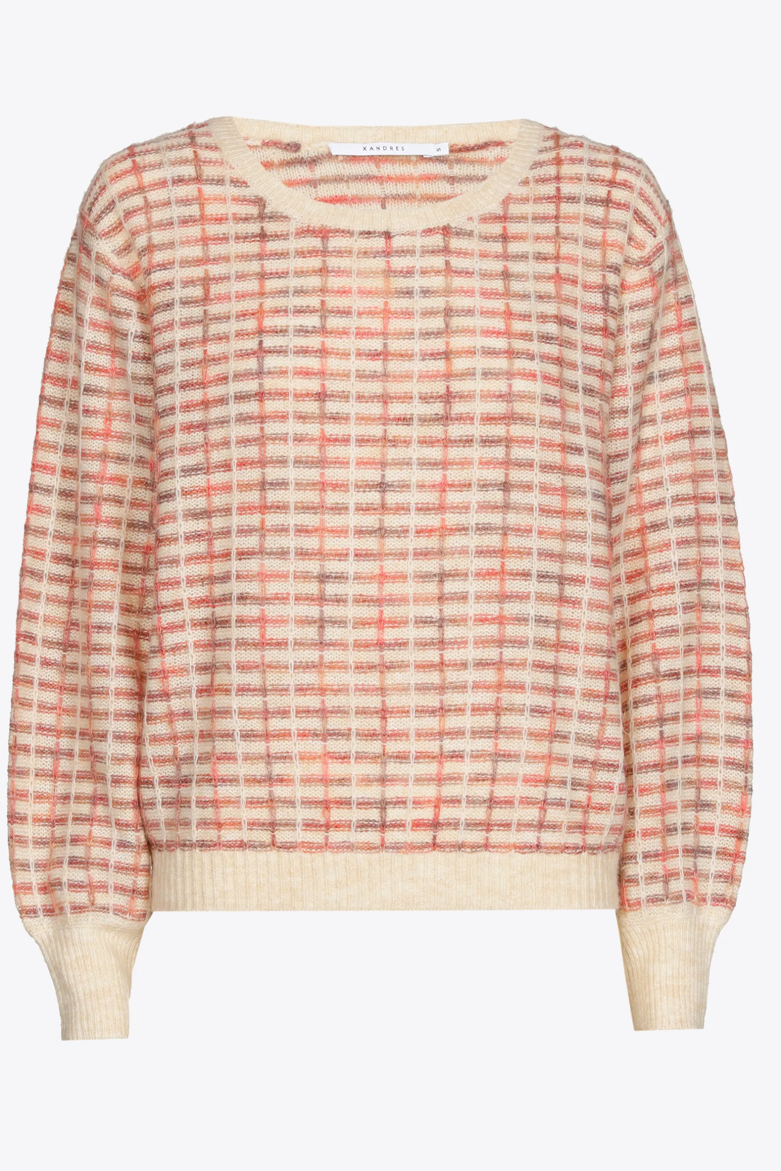 Xandres Pull tricoté à carreaux-Femme Pulls & Cardigans