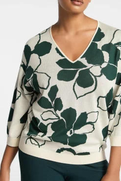 Xandres Pull volumineux à motif floral-Femme Xandres Plus|Pulls & Cardigans