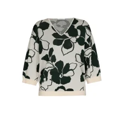 Xandres Pull volumineux à motif floral-Femme Xandres Plus|Pulls & Cardigans