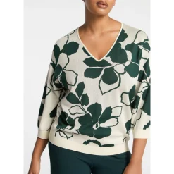 Xandres Pull volumineux à motif floral-Femme Xandres Plus|Pulls & Cardigans
