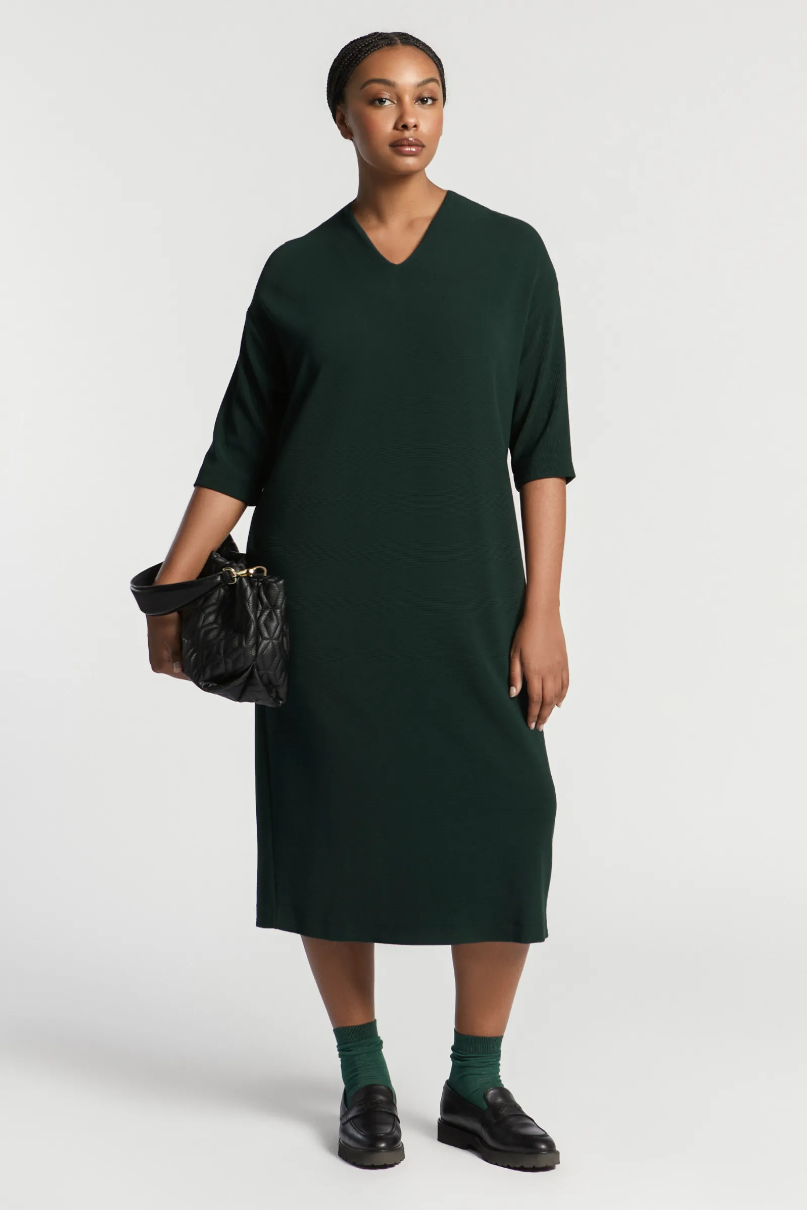 Xandres Robe à col en V en jersey-Femme Xandres Plus|Robes