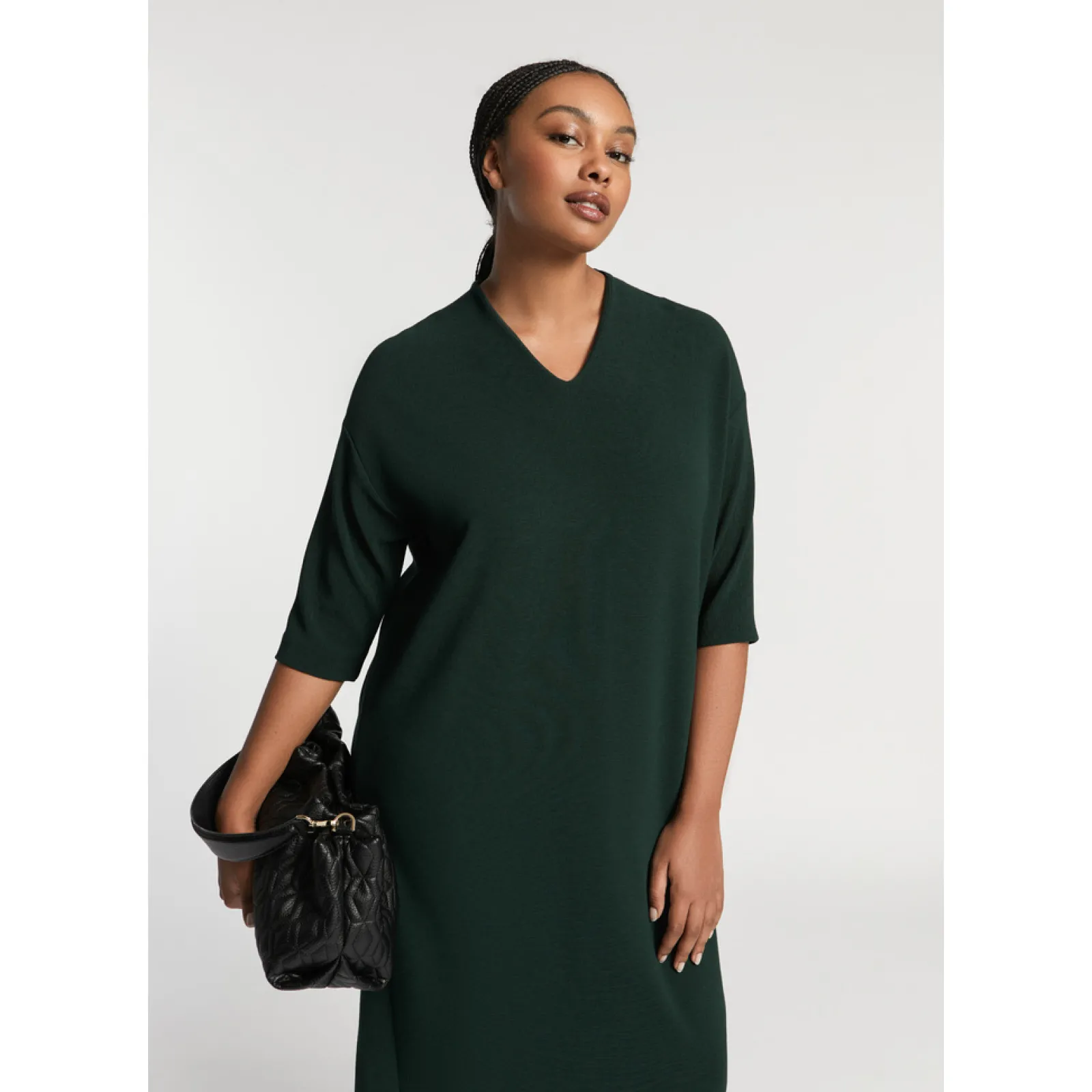 Xandres Robe à col en V en jersey-Femme Xandres Plus|Robes