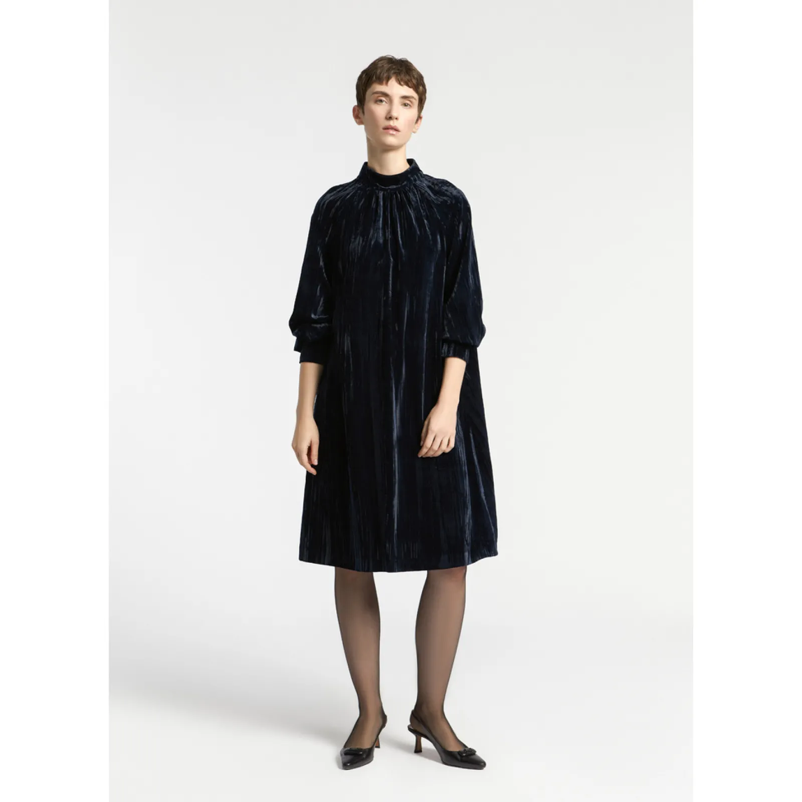 Xandres Robe en velours écrasé-Femme Robes