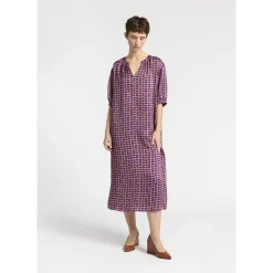 Xandres Robe longue avec imprimé logo-Femme Xandres Plus|Robes