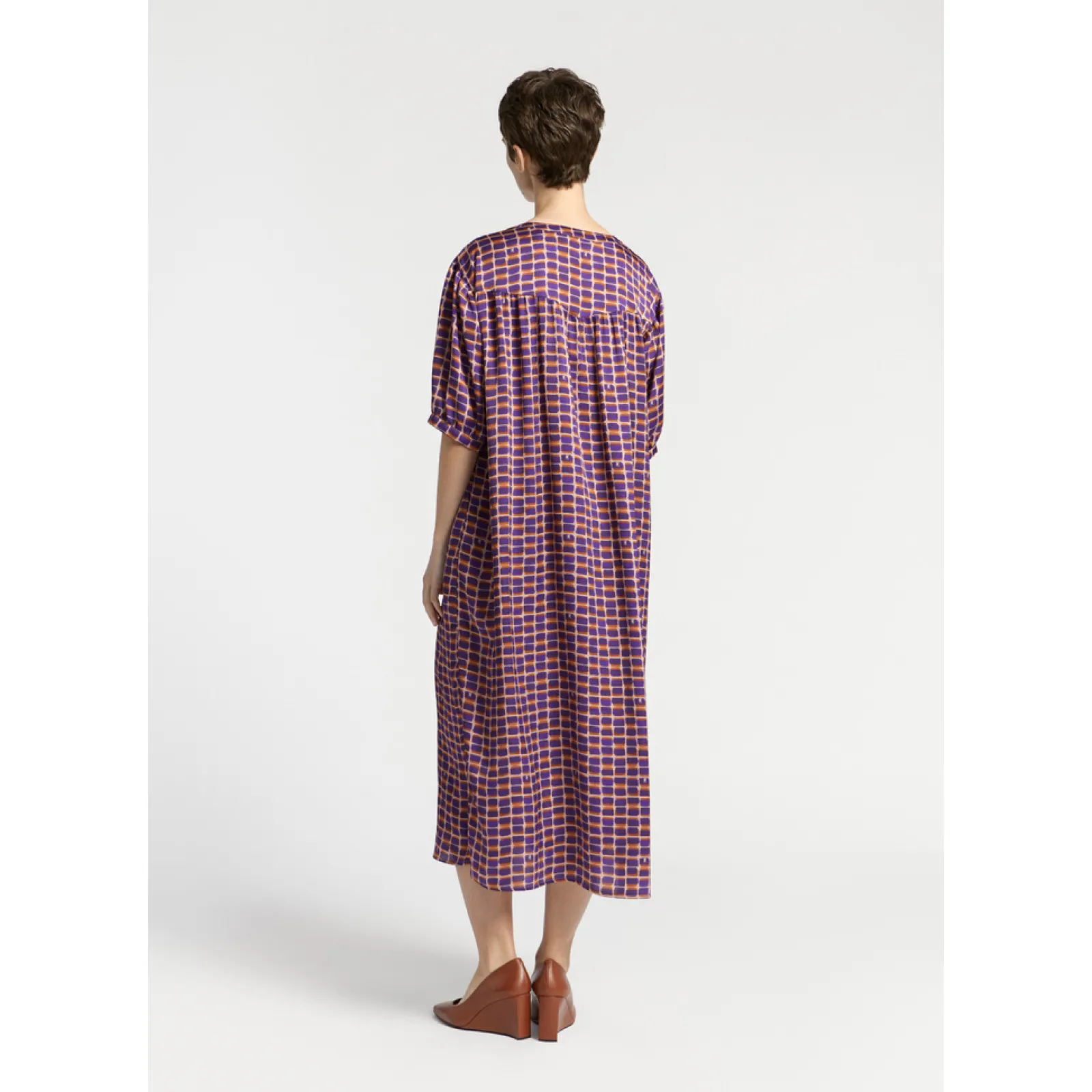 Xandres Robe longue avec imprimé logo-Femme Xandres Plus|Robes