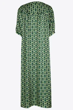 Xandres Robe longue avec imprimé logo-Femme Xandres Plus|Robes