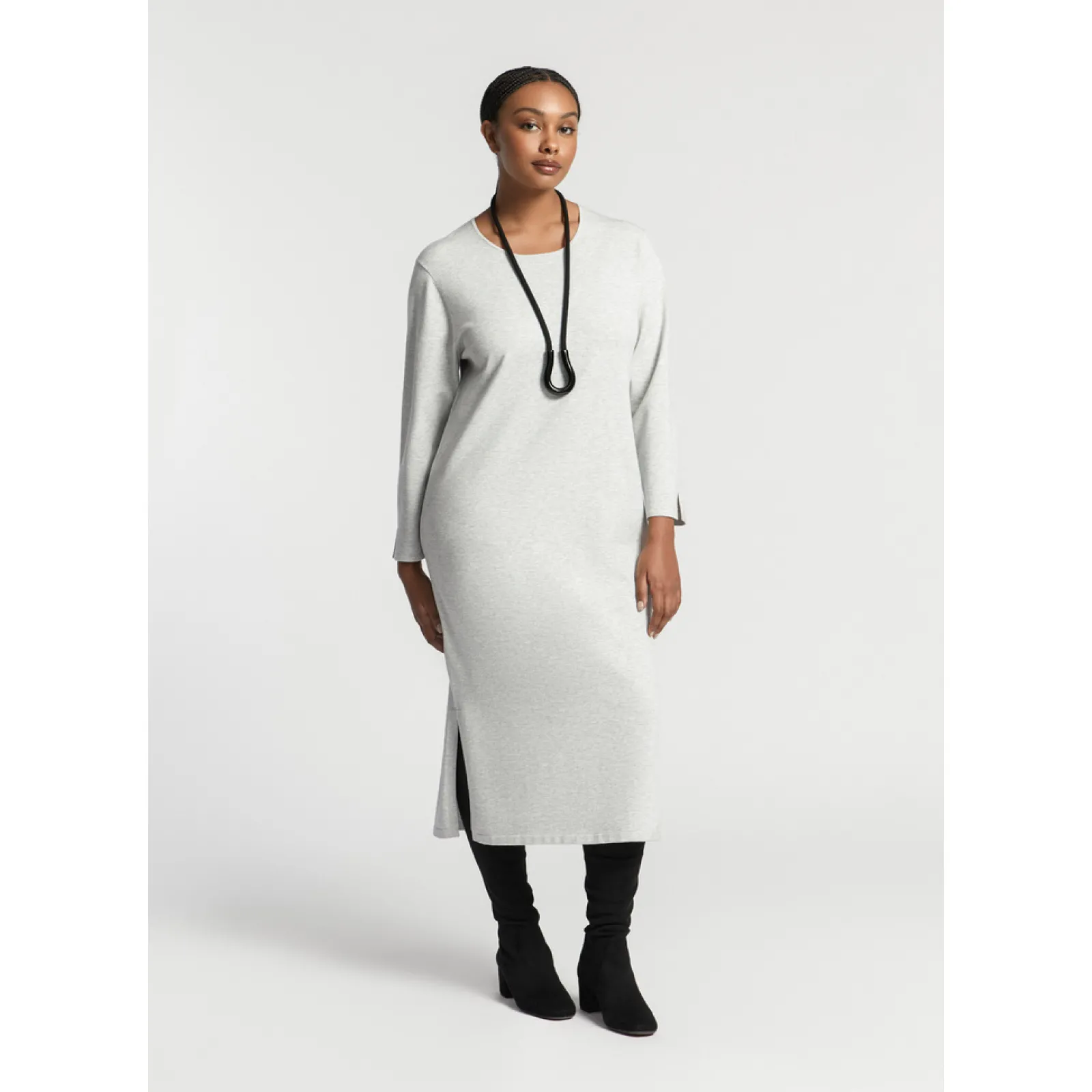 Xandres Robe longue fendue en tricot-Femme Xandres Plus|Robes
