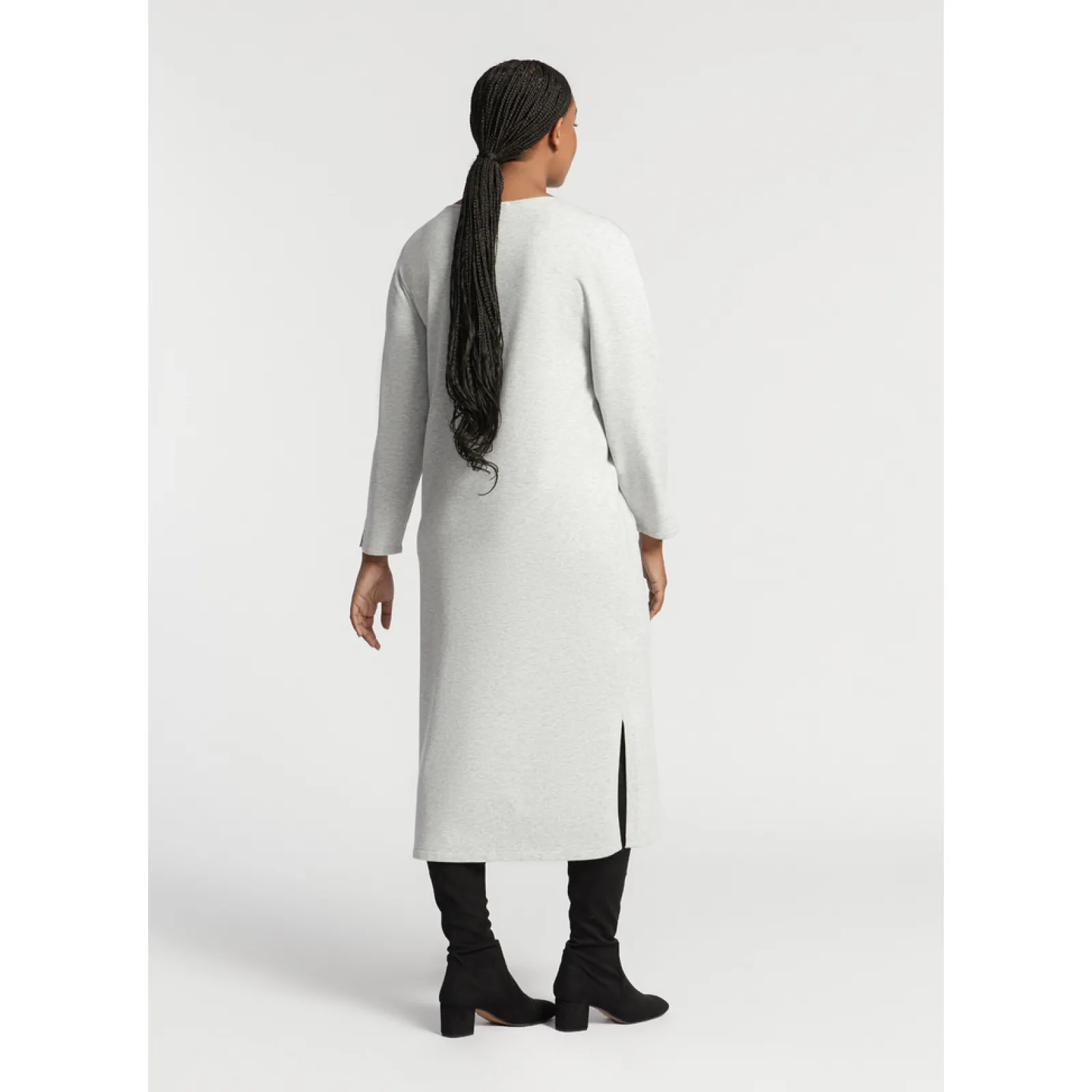 Xandres Robe longue fendue en tricot-Femme Xandres Plus|Robes