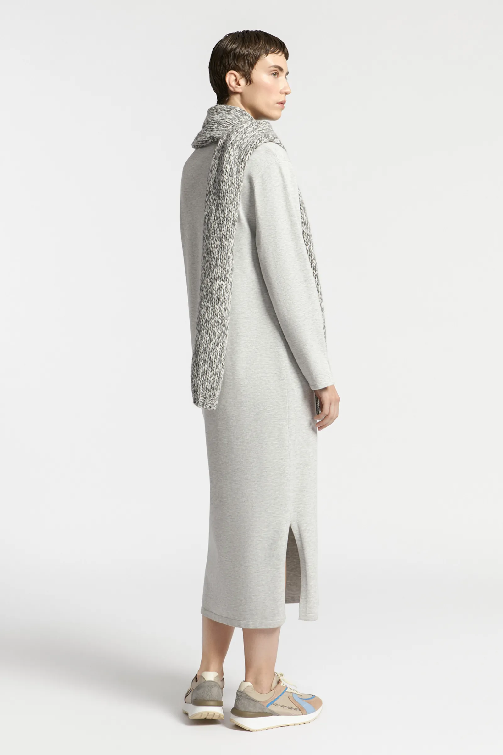 Xandres Robe longue fendue en tricot-Femme Xandres Plus|Robes