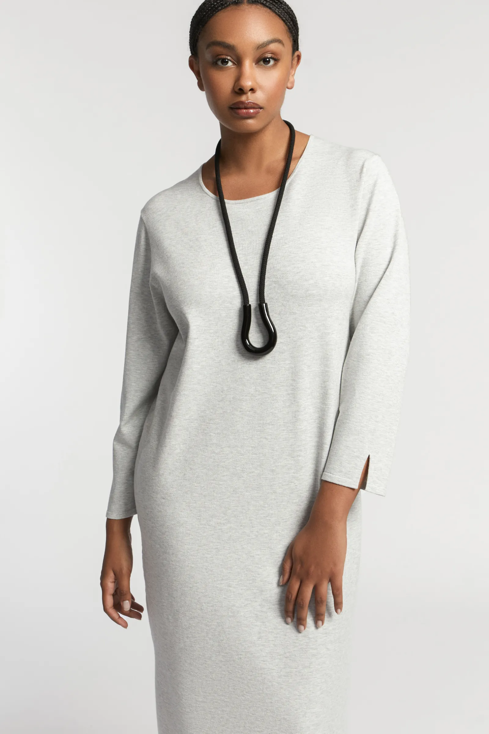 Xandres Robe longue fendue en tricot-Femme Xandres Plus|Robes