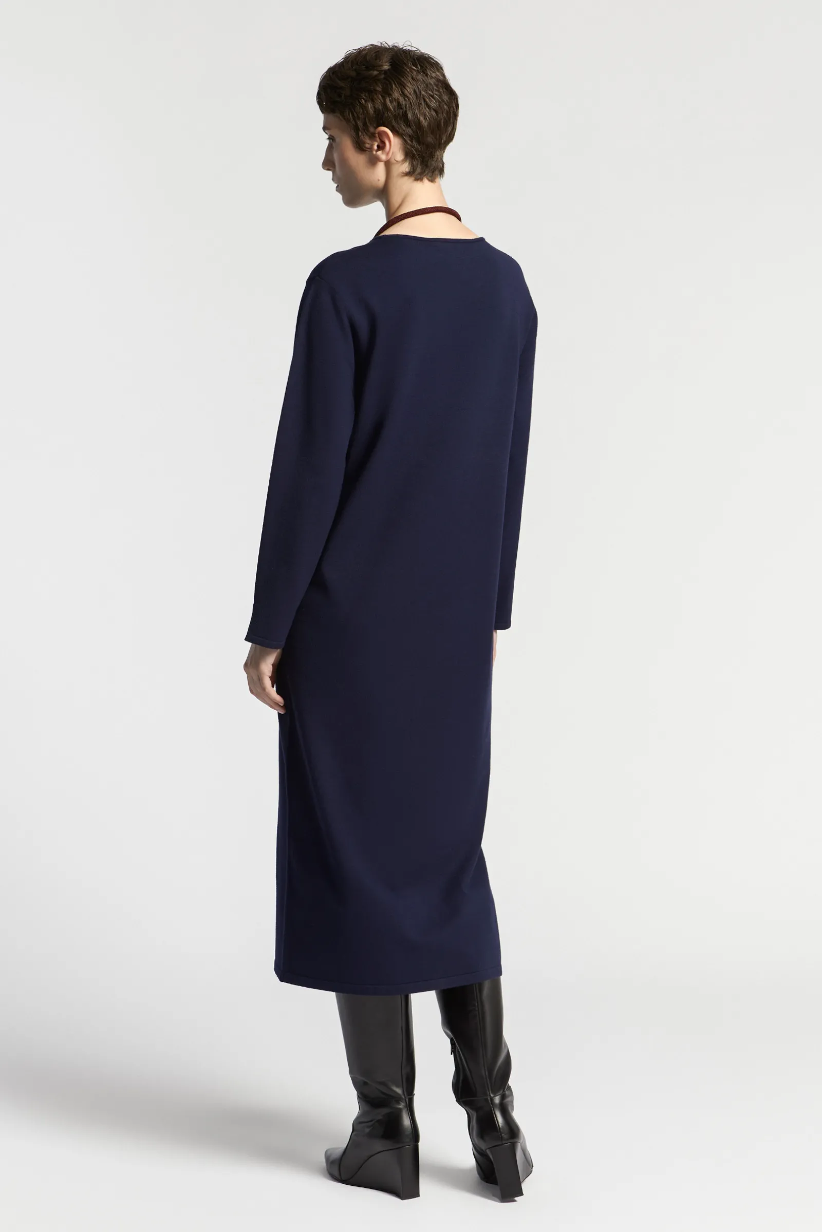 Xandres Robe longue fendue en tricot-Femme Xandres Plus|Robes