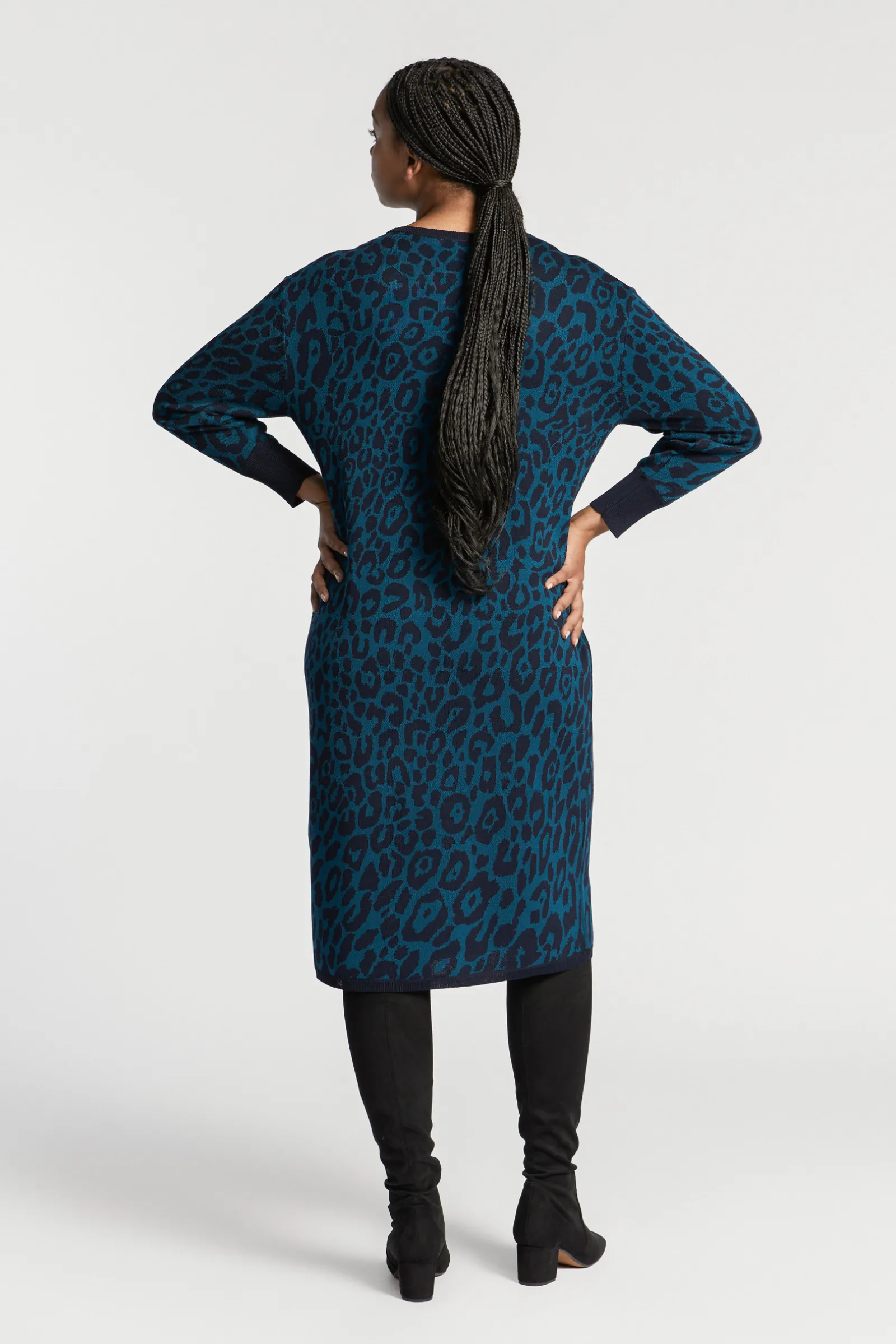 Xandres Robe longue à imprimé léopard-Femme Robes