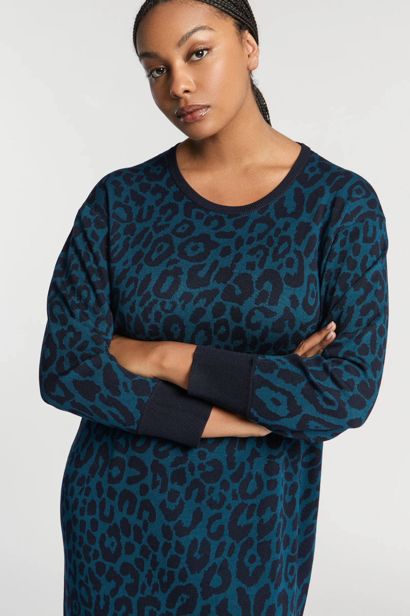 Xandres Robe longue à imprimé léopard-Femme Robes