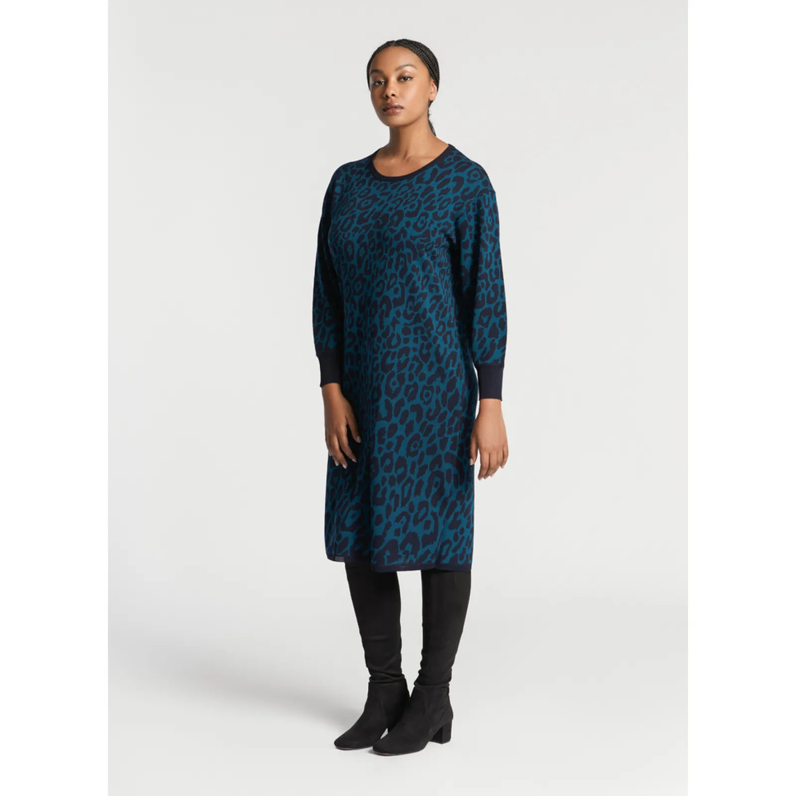 Xandres Robe longue à imprimé léopard-Femme Robes