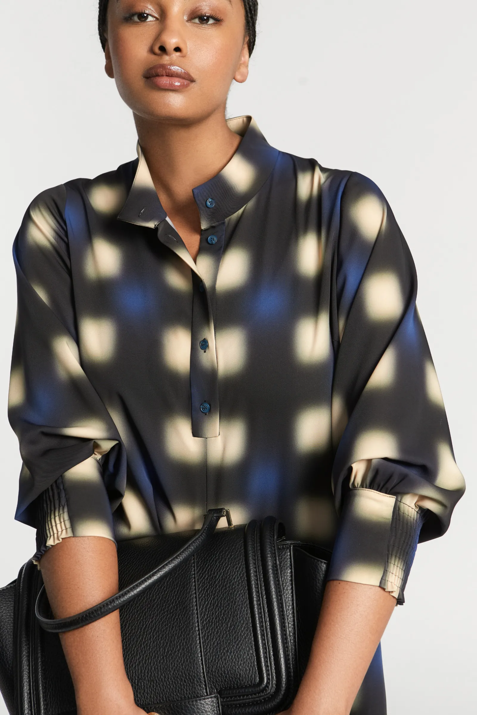 Xandres Robe longue à motif flou-Femme Xandres Plus|Robes