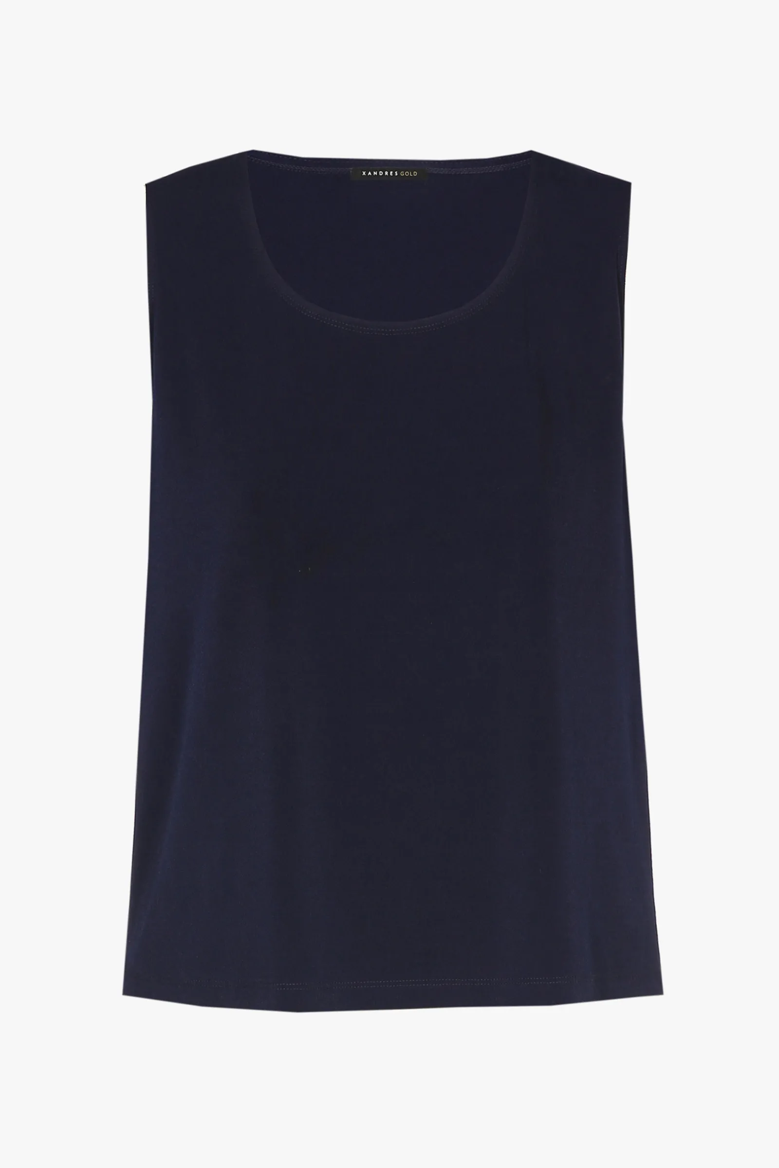 Xandres Top bleu marine sans manches-Femme Xandres Plus|Essentials