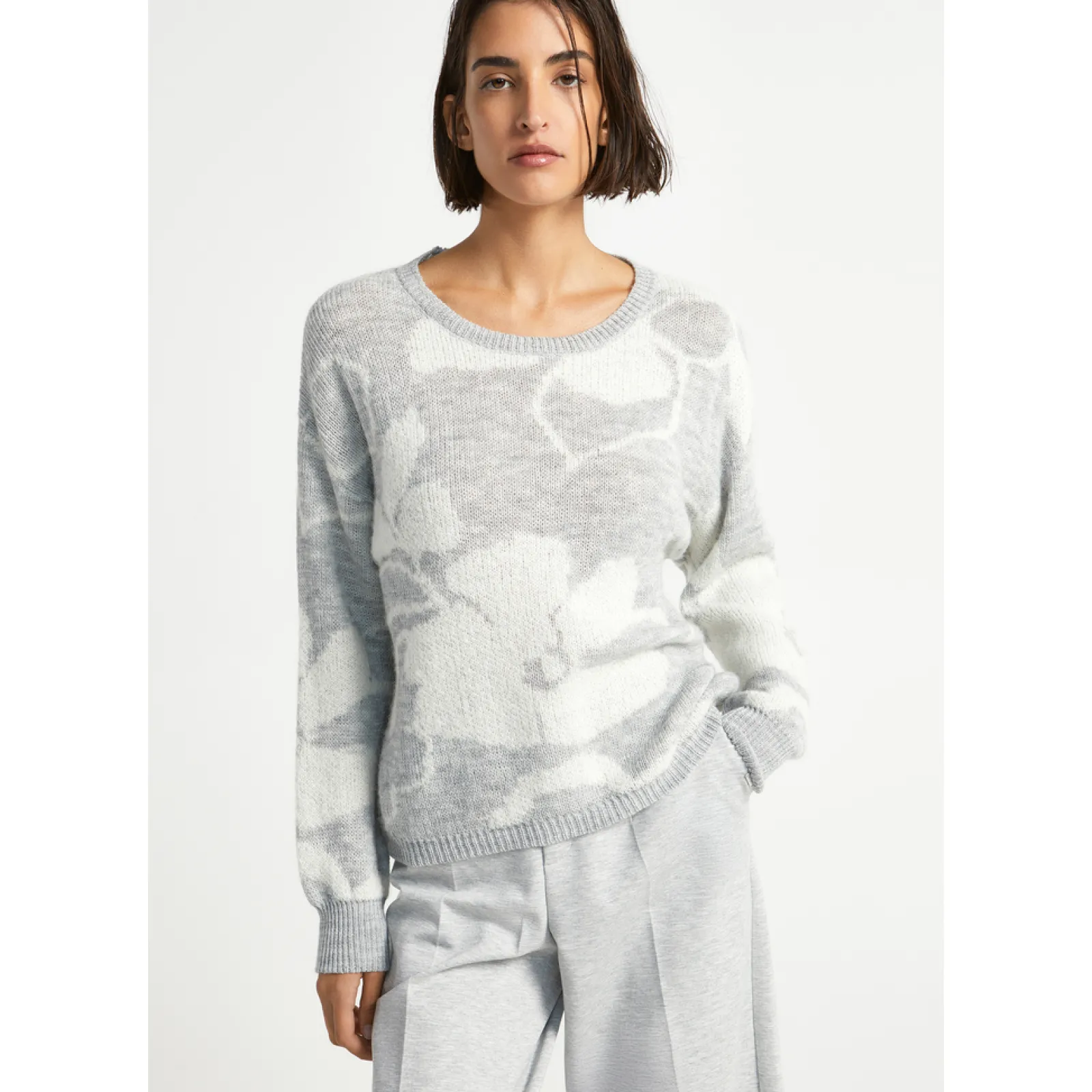 Xandres Tricot jacquard à motif floral-Femme Xandres Plus|Pulls & Cardigans