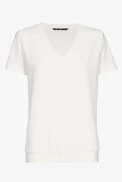 Xandres T-shir écru à col en V-Femme Xandres Plus|Essentials