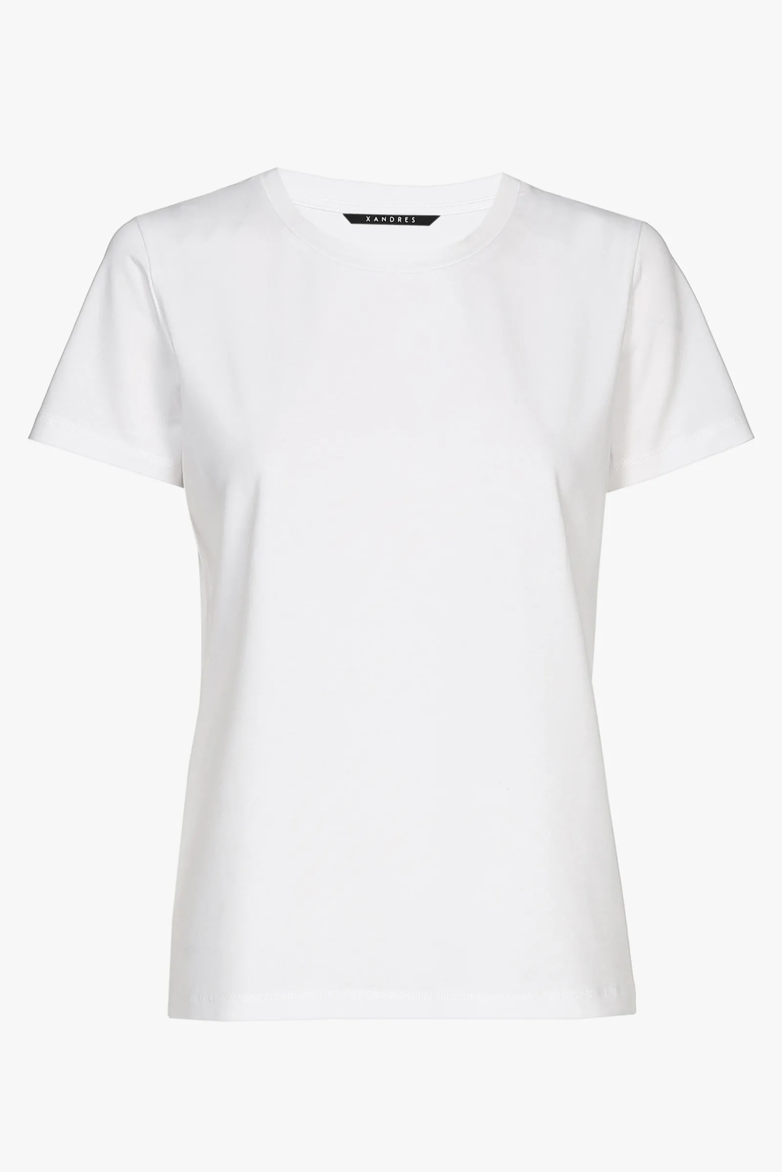 Xandres T-shirt blanc à manches courtes et col rond-Femme Xandres Plus|Essentials