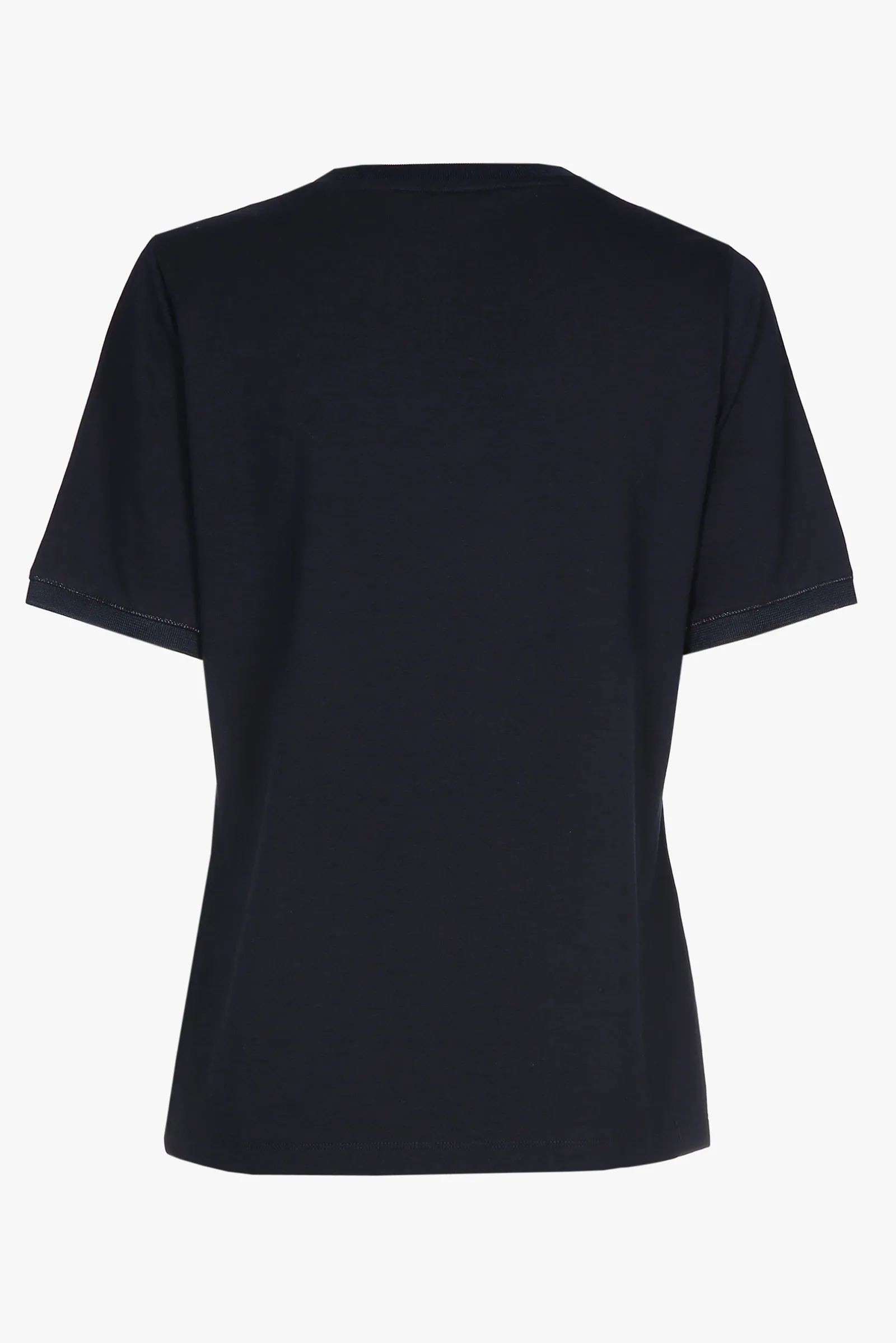 Xandres T-shirt bleu marine à manches courtes et col en V.-Femme Xandres Plus|Essentials