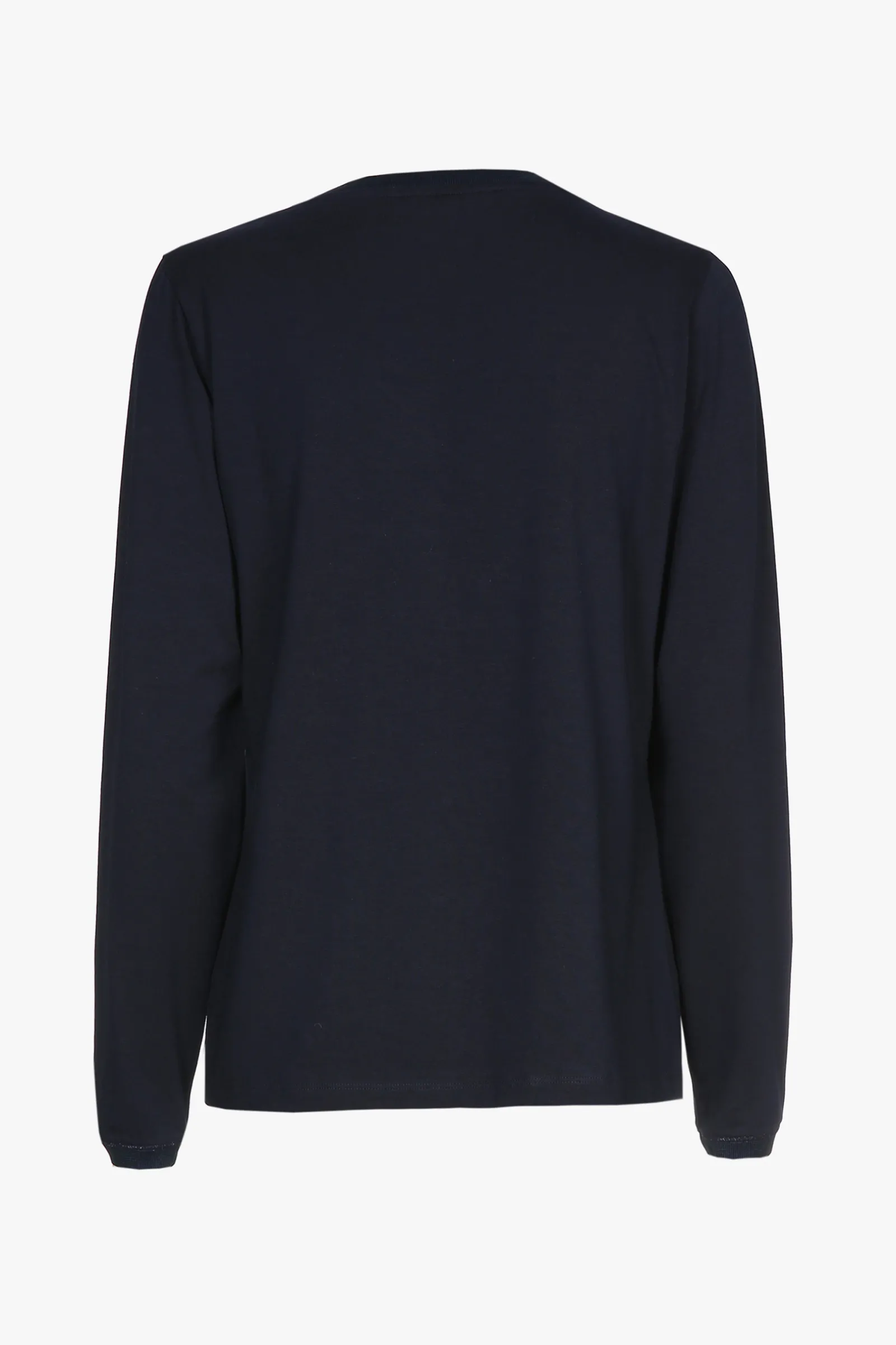 Xandres T-shirt bleu marine à manches longues et col en V.-Femme Xandres Plus|Essentials