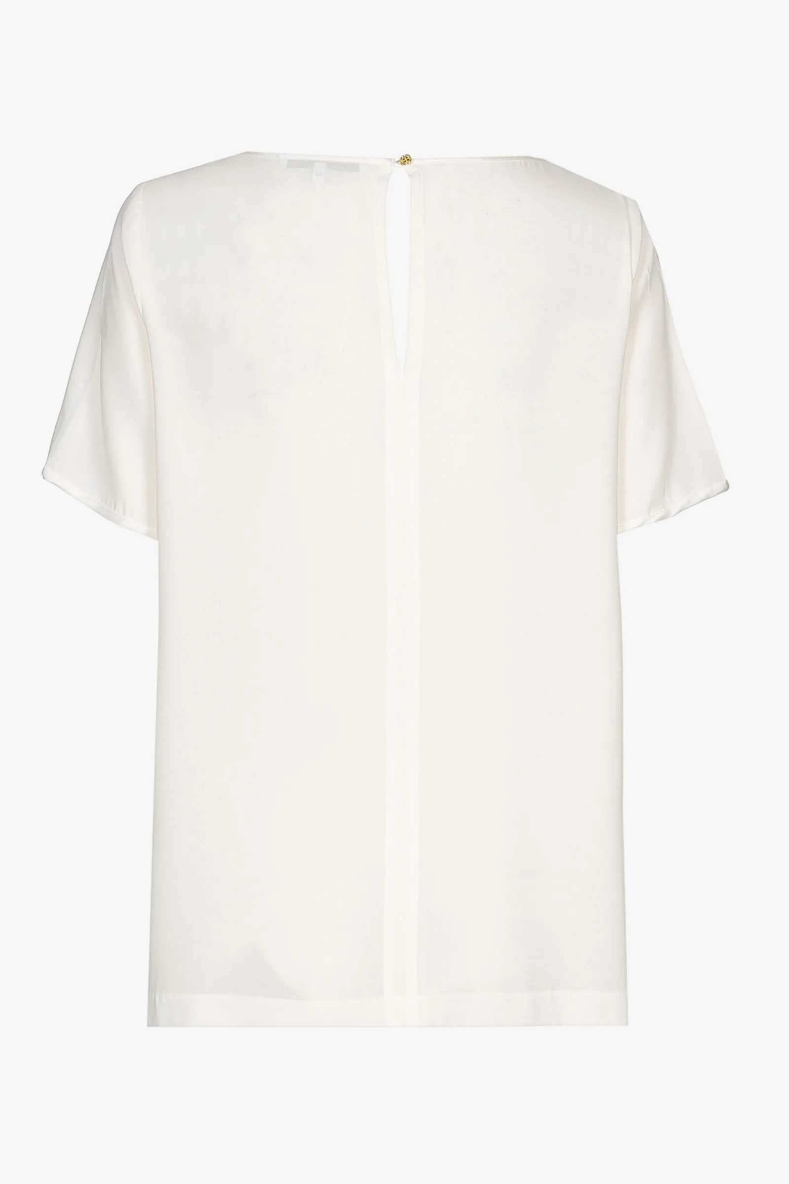 Xandres T-shirt en soie blanc à manches courtes-Femme Essentials|Blouses