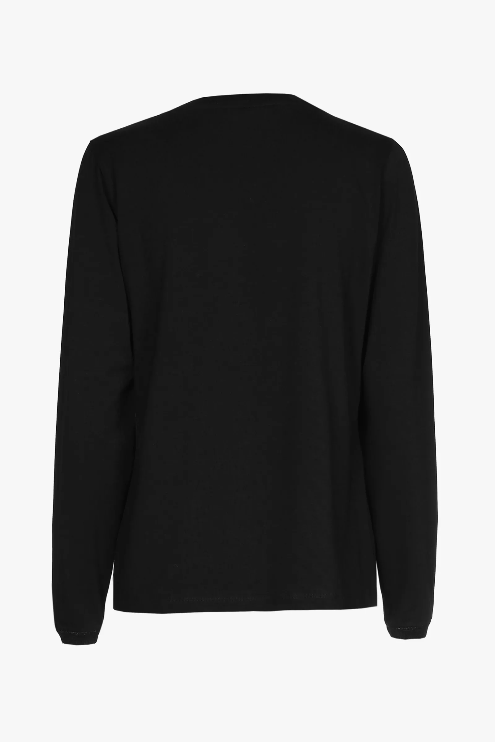 Xandres T-shirt noir à manches longues et col en V.-Femme Xandres Plus|Essentials