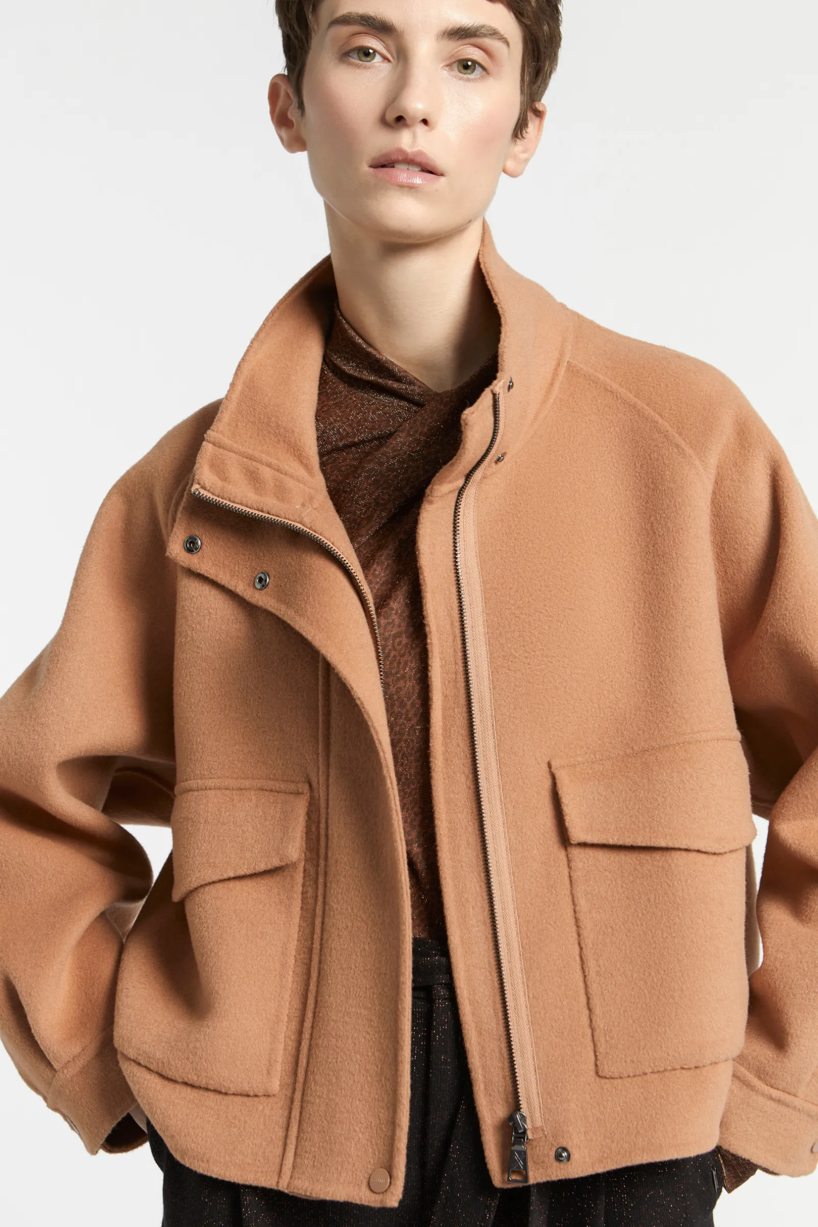 Xandres Veste courte avec col montant-Femme Manteaux & Vestes|Blazers