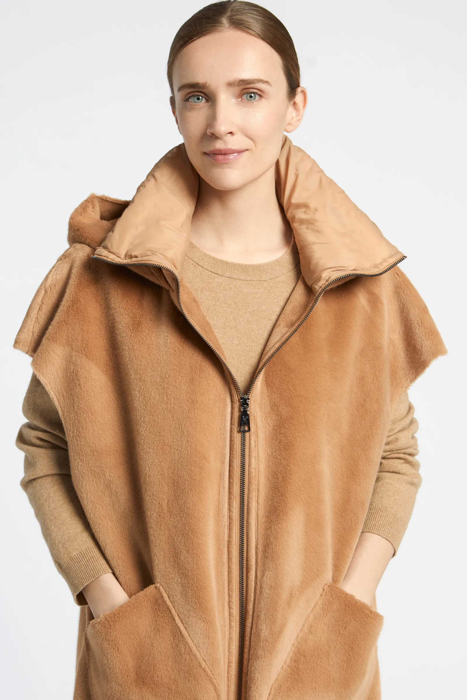Xandres Veste teddy sans manches-Femme Xandres Plus|Manteaux & Vestes