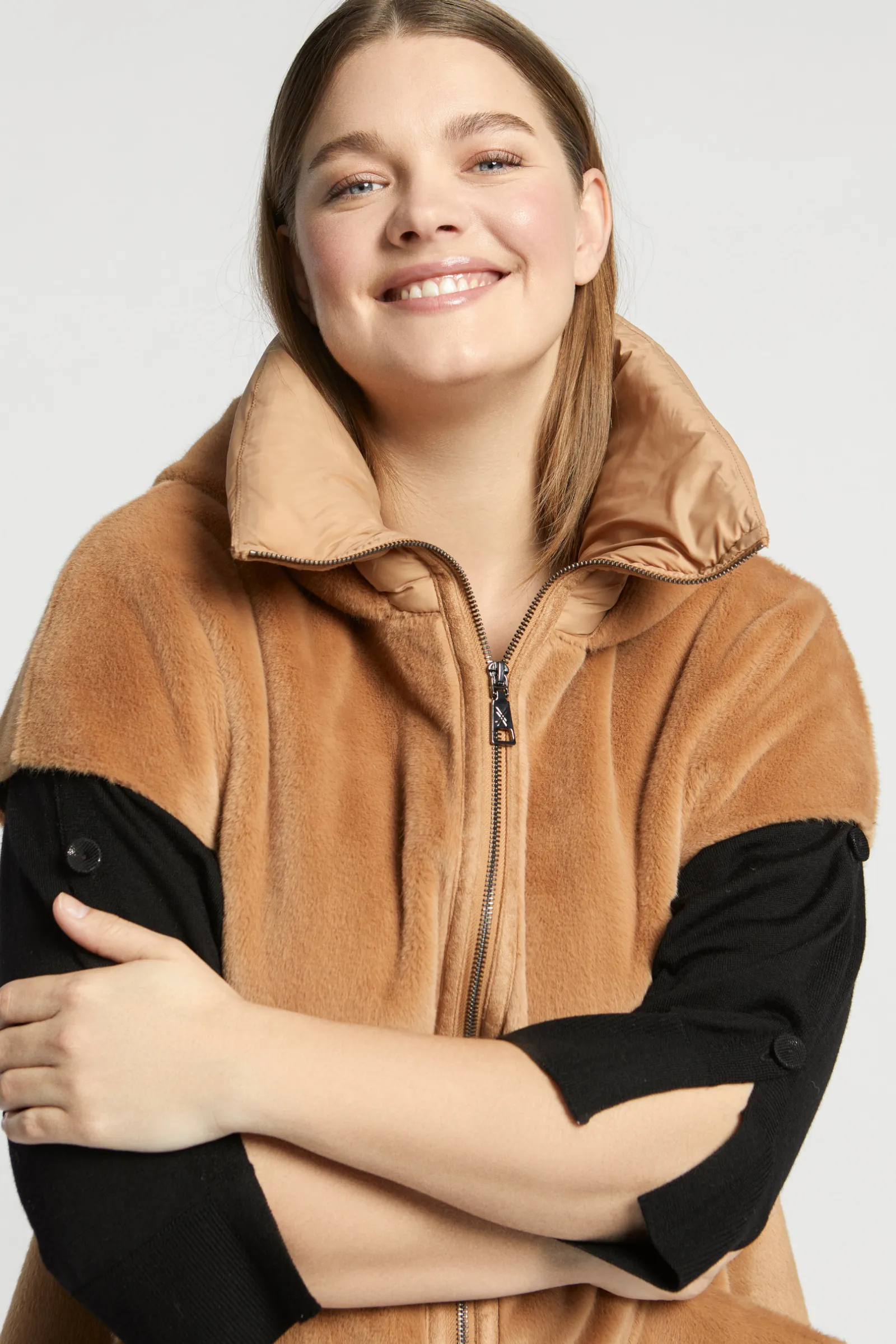 Xandres Veste teddy sans manches-Femme Xandres Plus|Manteaux & Vestes