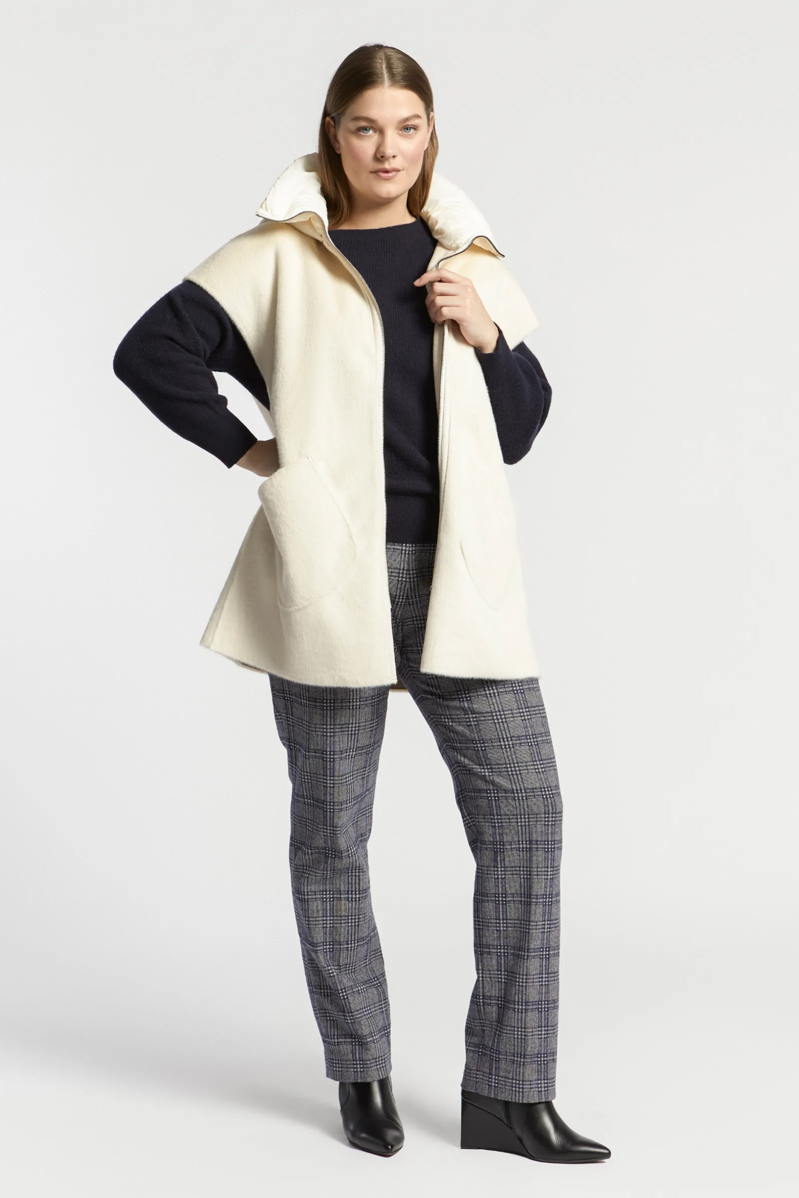 Xandres Veste teddy sans manches-Femme Xandres Plus|Manteaux & Vestes